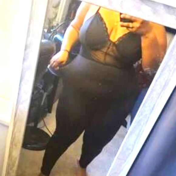 Sexy Plus Contrast Mesh Bustier Cami Unitard Jumpsuit sz 4x - Picture 11 of 12